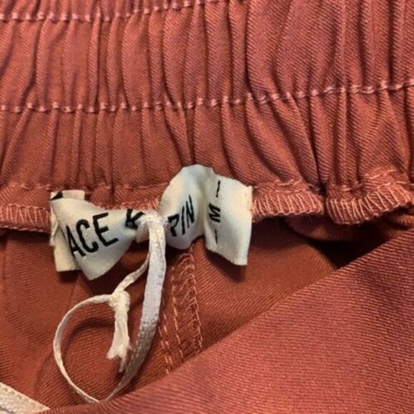 Grace Karin Women's Cropped Paper Bag Pants In Salmon Pink Size Medium - Picture 5 of 6